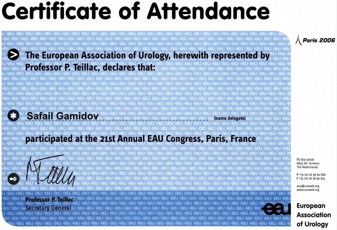 21th Annual EAU Congress